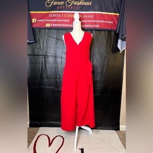 Dressy Culotte Romper - Red